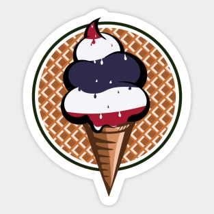 Flag of Thailand funny ice cream Sticker